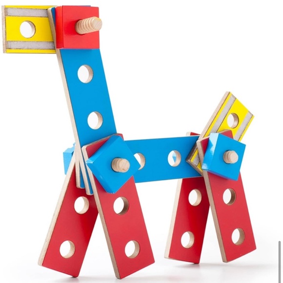 Melissa & Doug Take-Along Tool Kit Wooden Construction Toy (24 pcs) - Picture 13 of 17